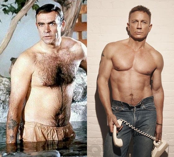 From Sean Connery to Daniel Craig, what nobody noticed at 007 James Bond evolution over the years - Rodrigo Demetrio - Medium From Sean Connery to Daniel Craig, what nobody noticed at 007 James Bond evolution over the years - Rodrigo Demetrio - Medium