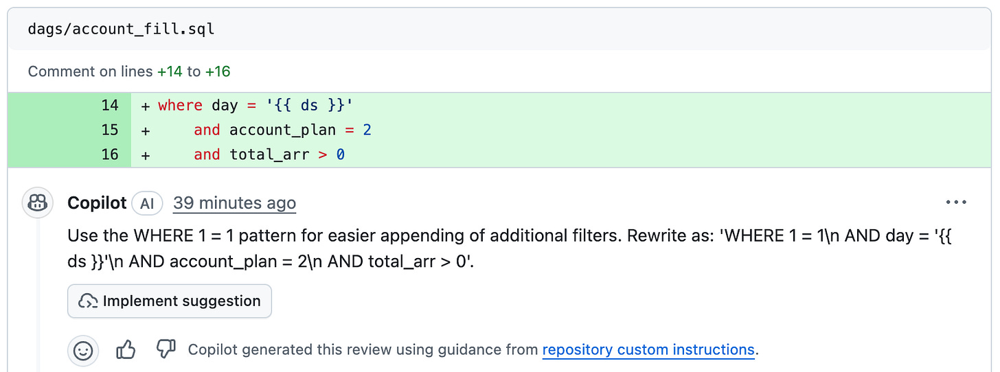 Playing with GitHub Copilot Code Review