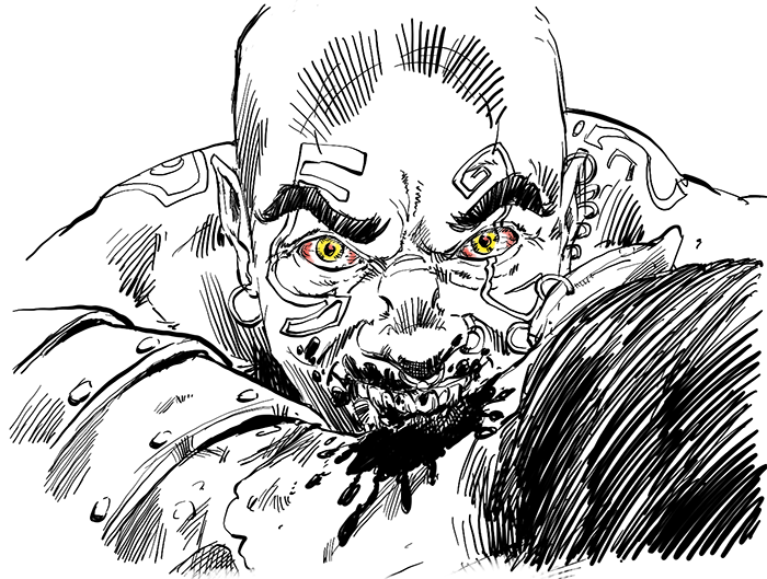 Thule bites into the neck of his prey