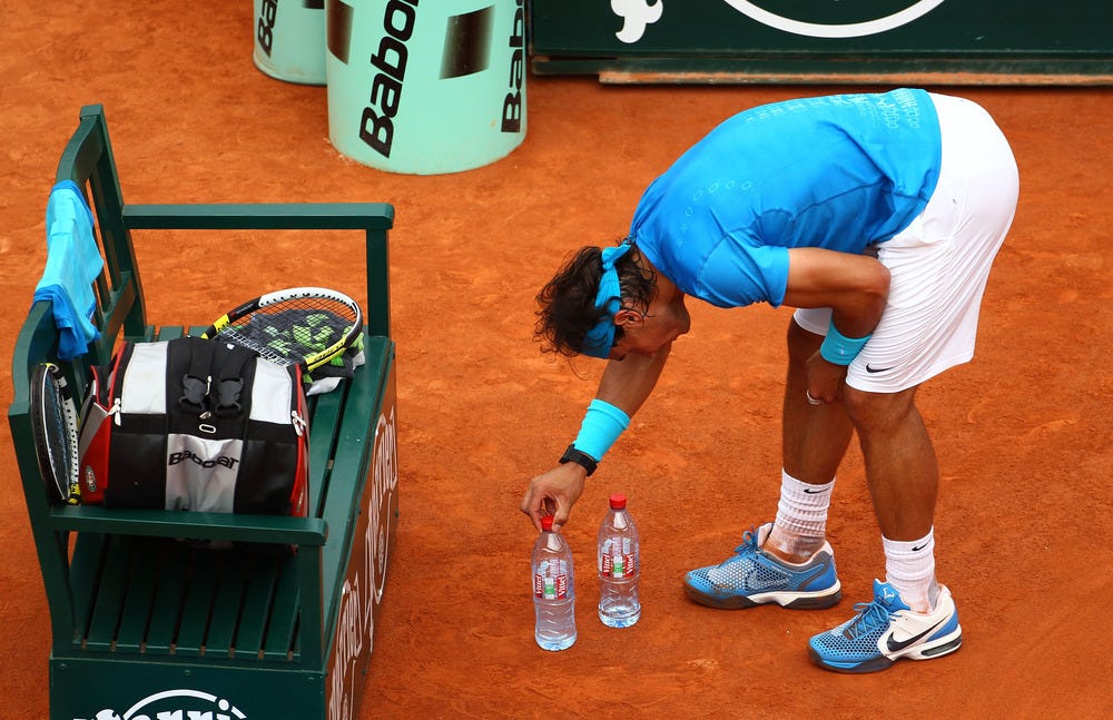 Nadal's Obsession With Water Bottles And 9 Other Hardcore Rituals He Never  Misses