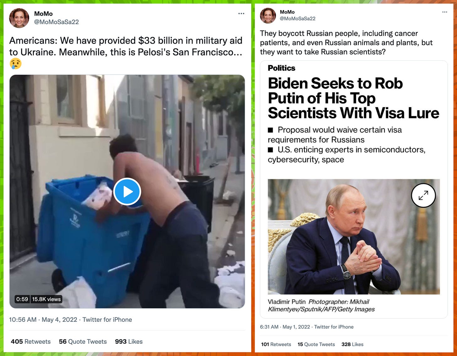 collage of viral @MoMoSaSa22 tweets