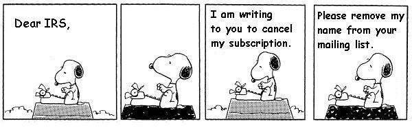 Funny IRS Cartoon | Tax Season Snoopy Cartoon | Federal Direct