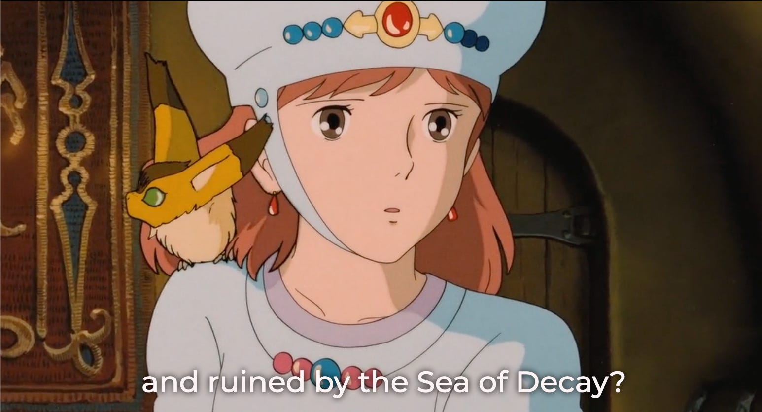 how did nausicaa's dress turn blue Nausicaä's blood-blue dress in Nausicaä of the Valley of the Wind (1984)