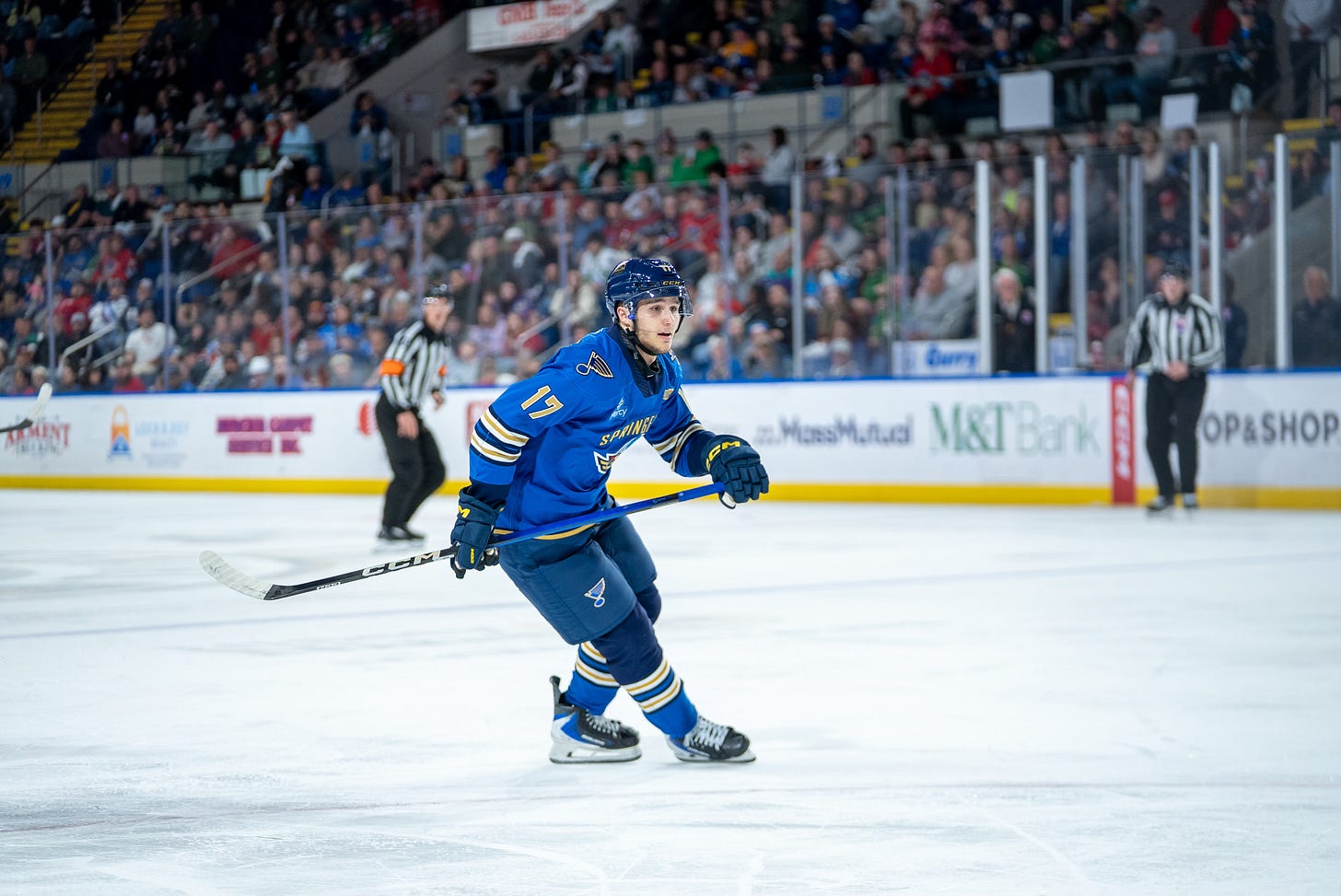 Springfield Thunderbirds forward Justin Carbonneau (17) 