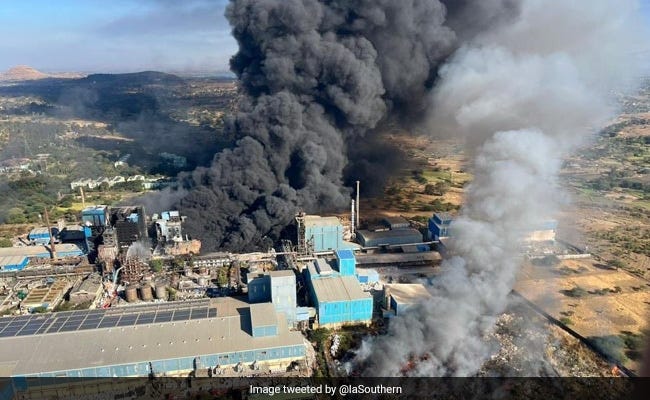 Nashik Factory Fire Yet To Be Doused, 10 Fire Engines On Spot