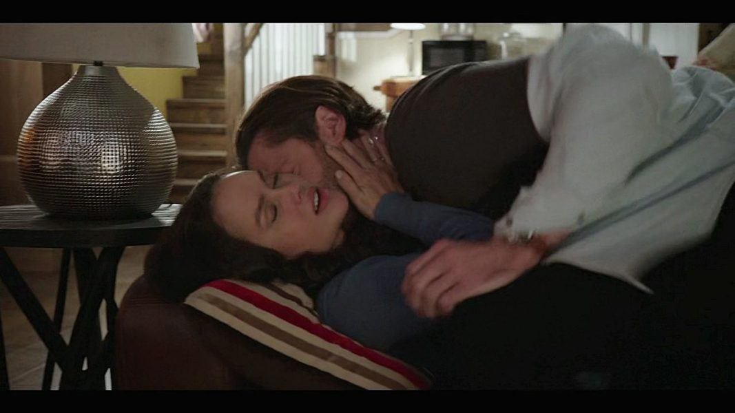 Jared Padalecki thinking hard of Jensen Ackles when trying to get it on with bloated fat Julia on Walker 3.12 set. Jared Padalecki thinking hard of Jensen Ackles when trying to get it on with bloated fat Julia on Walker 3.12 set.