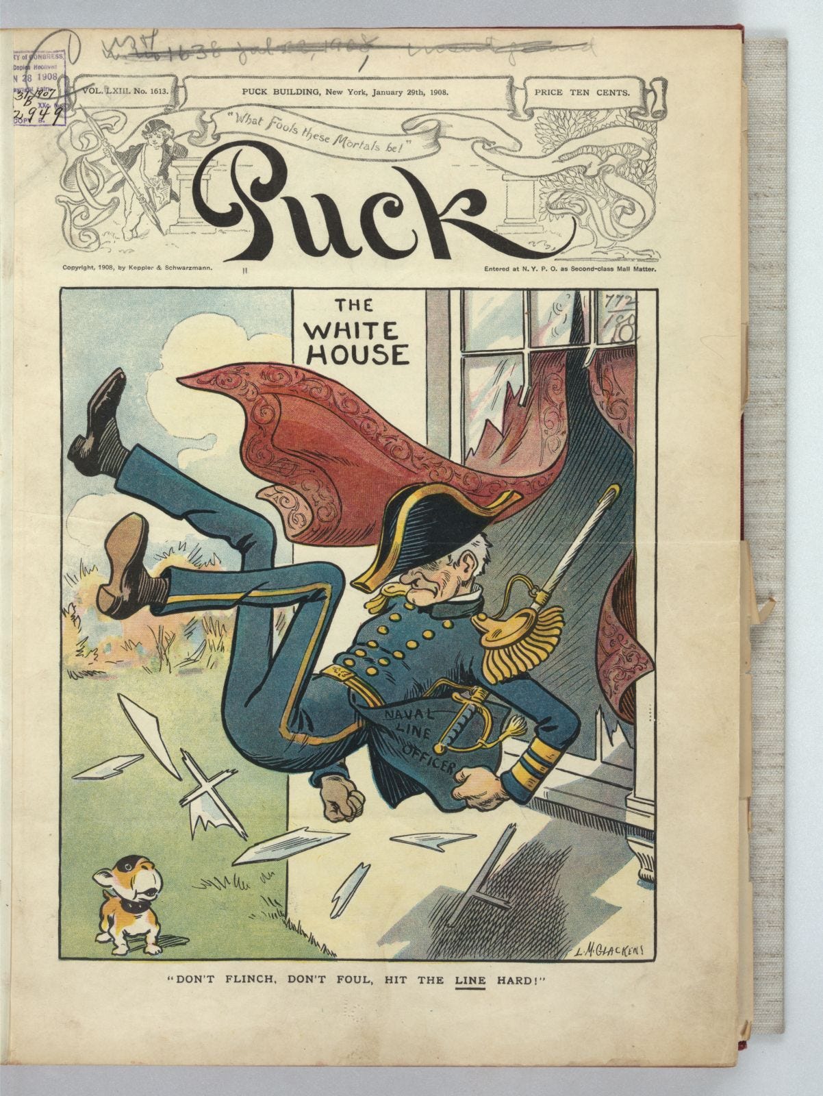A cartoon of a person kicking a dog

Description automatically generated