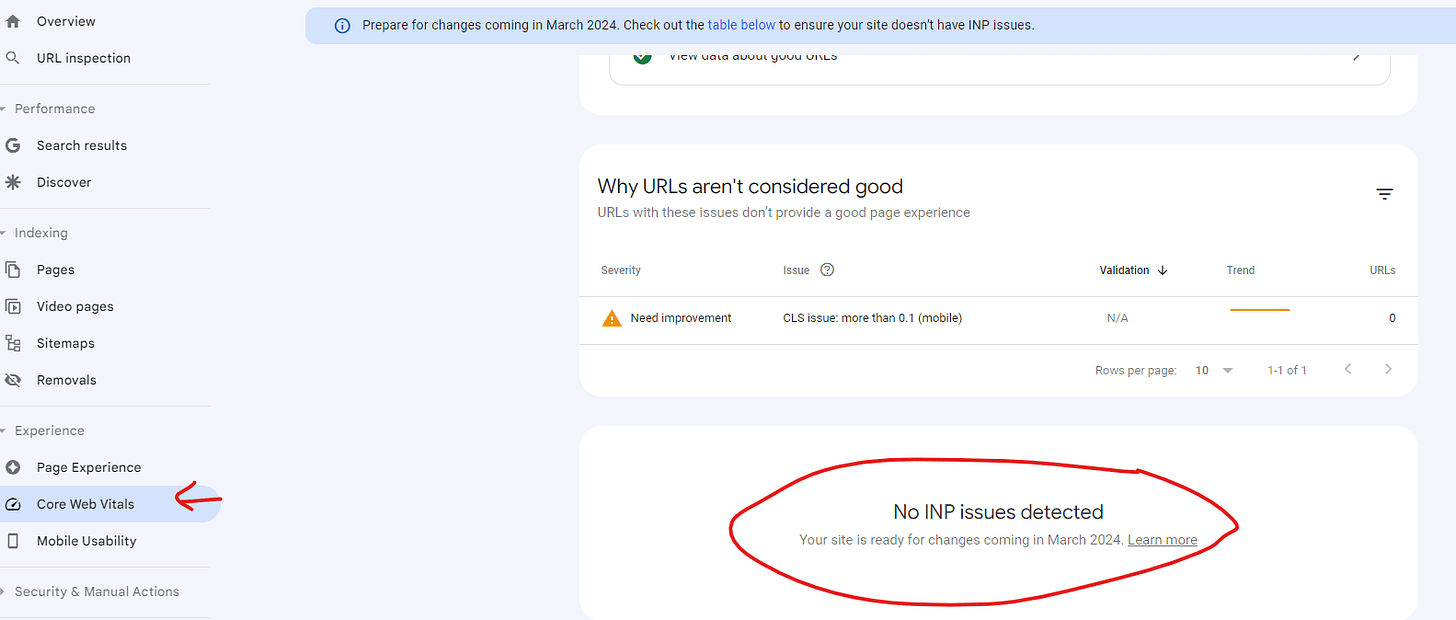 INP Report in GSC INP Report in GSC