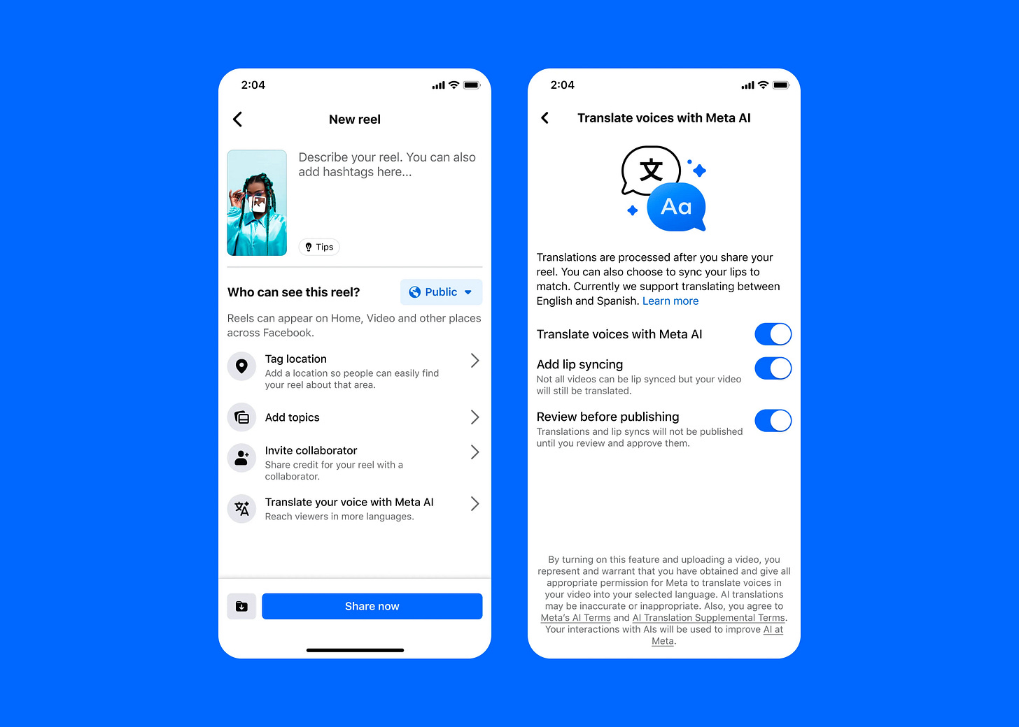 Meta Launches AI Voice Translation for Facebook and Instagram Creators