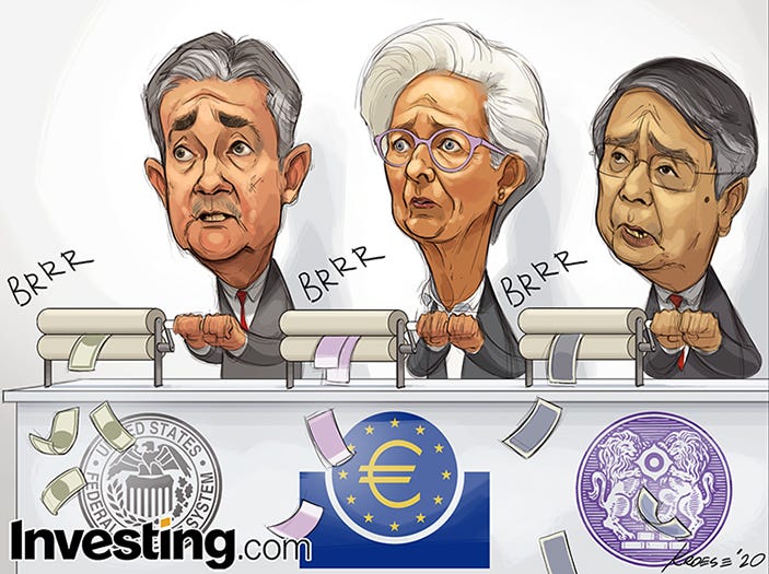 Money Printer Goes Brrrrr As Central Banks Continue To Add Stimulus
