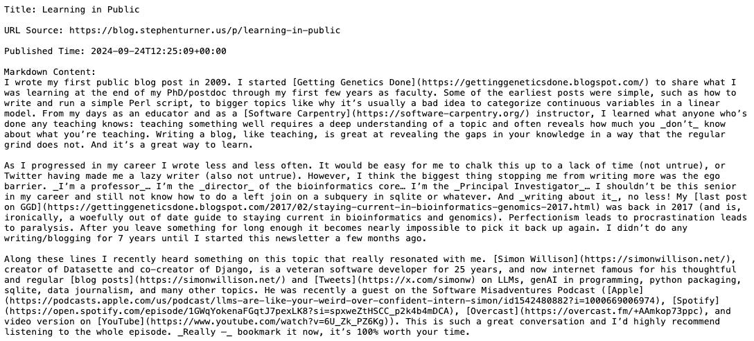 Turn any webpage into markdown for LLM-friendly input