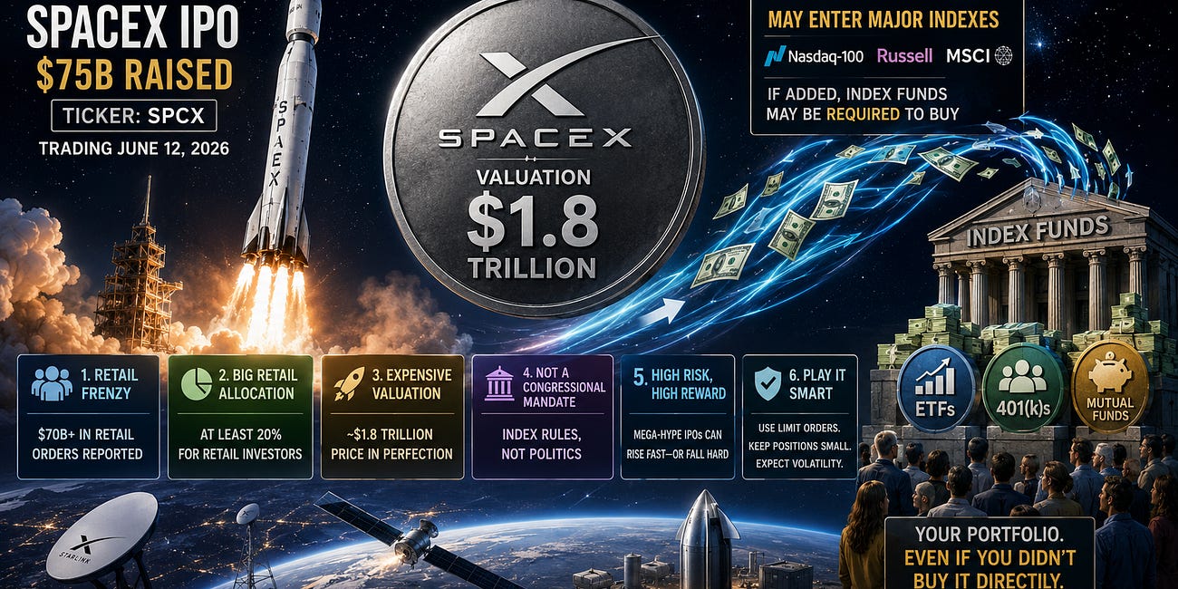 SpaceX IPO Could Put Elon Into Your 401(k)—Without You Buying a Single Share