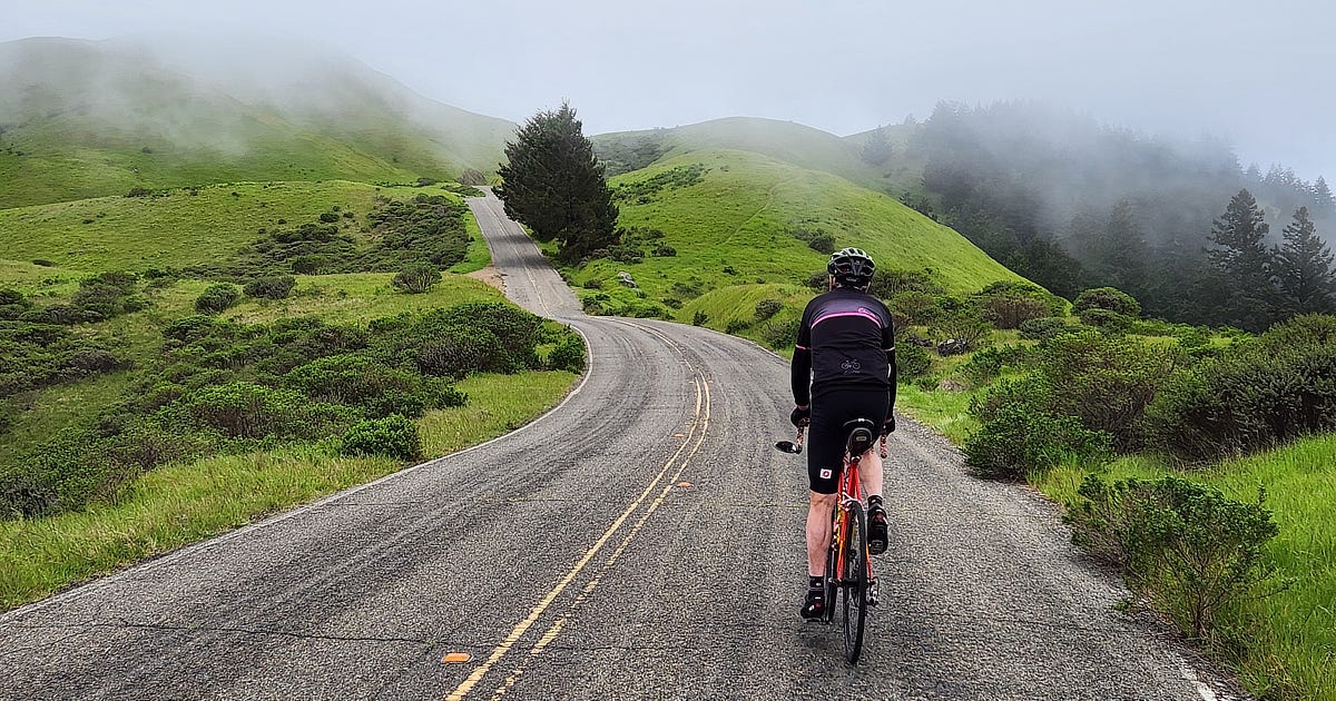 A bike ride in the clouds on Mt. Tamalpais
