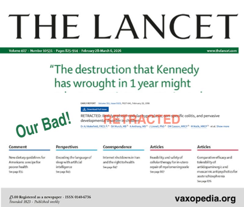 The Lancet never should have published Andy Wakefield’s fraudulent paper.