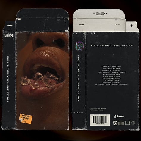 Album covers of the following projects Kelela's 'TAKE ME A_PART, THE REMIXES,' PinkPantheress' The Hell With It [Remixes],' Rochelle Jordan's 'Play With The Changes Remixed,' Beyoncé's "Cuff It" (Wetter Remix), Jorja Smith's "Little Things x Gypsy Woman (L Beats Mashup)"