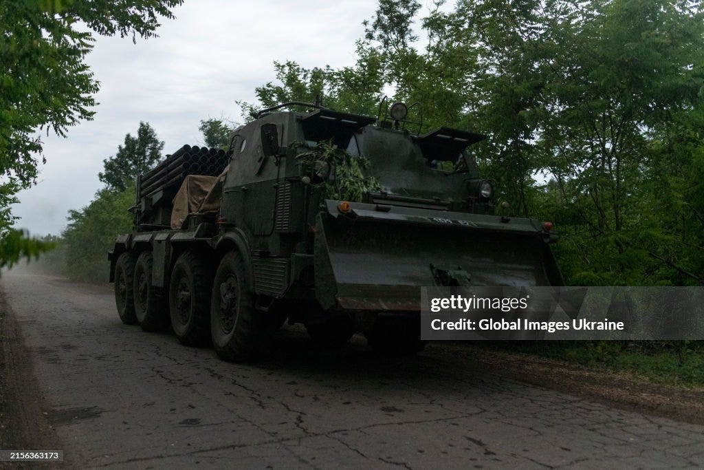 Vampire multiple rocket launcher's crew of the Ukraine's 110th... News  Photo - Getty Images