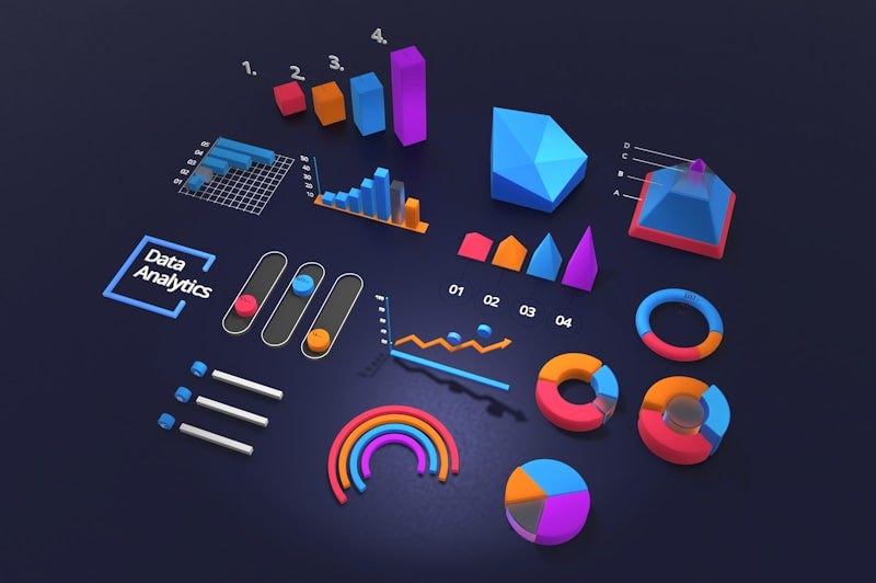 Close-up of a computer screen displaying business metrics, charts, and growth analytics Close-up of a computer screen displaying business metrics, charts, and growth analytics