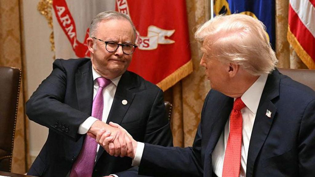 Australia's PM Albanese and Trump sign rare earths deal as US confirms  Aukus defence agreement - follow live - BBC News