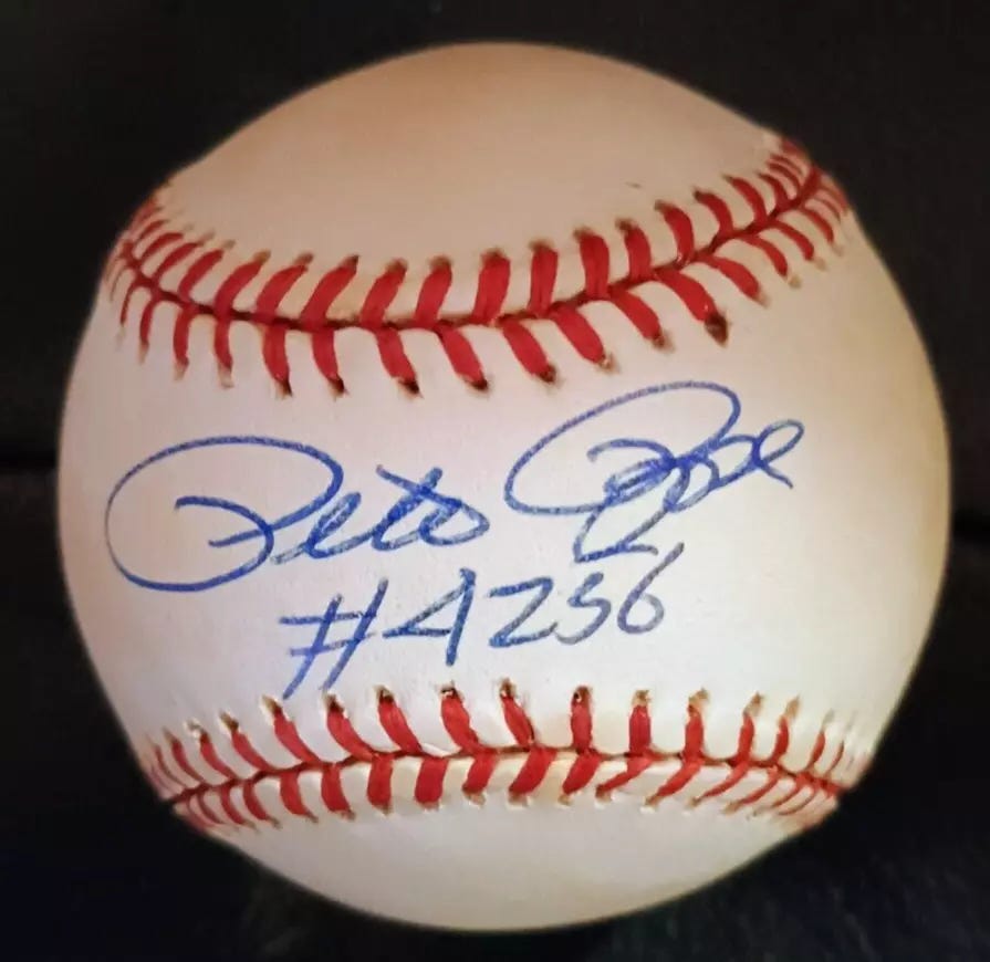 Pete Rose Signed Rawlings Official Baseball "4256" Inc - Image 1 of 4
