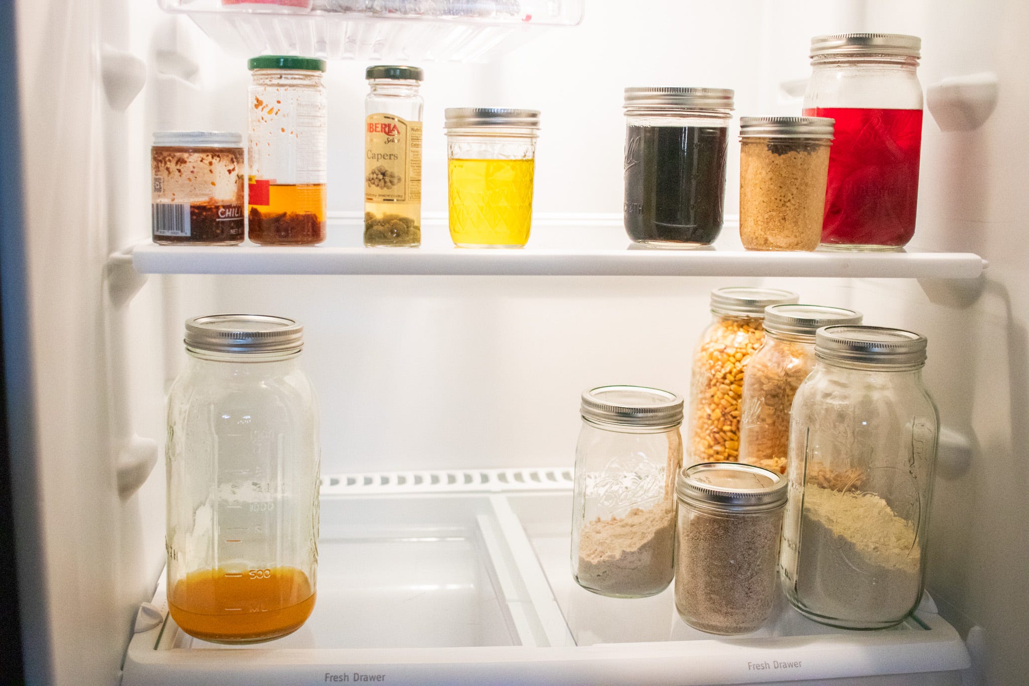 The almost empty fridge - by Dee - Read While You Eat, image size:2048x1365