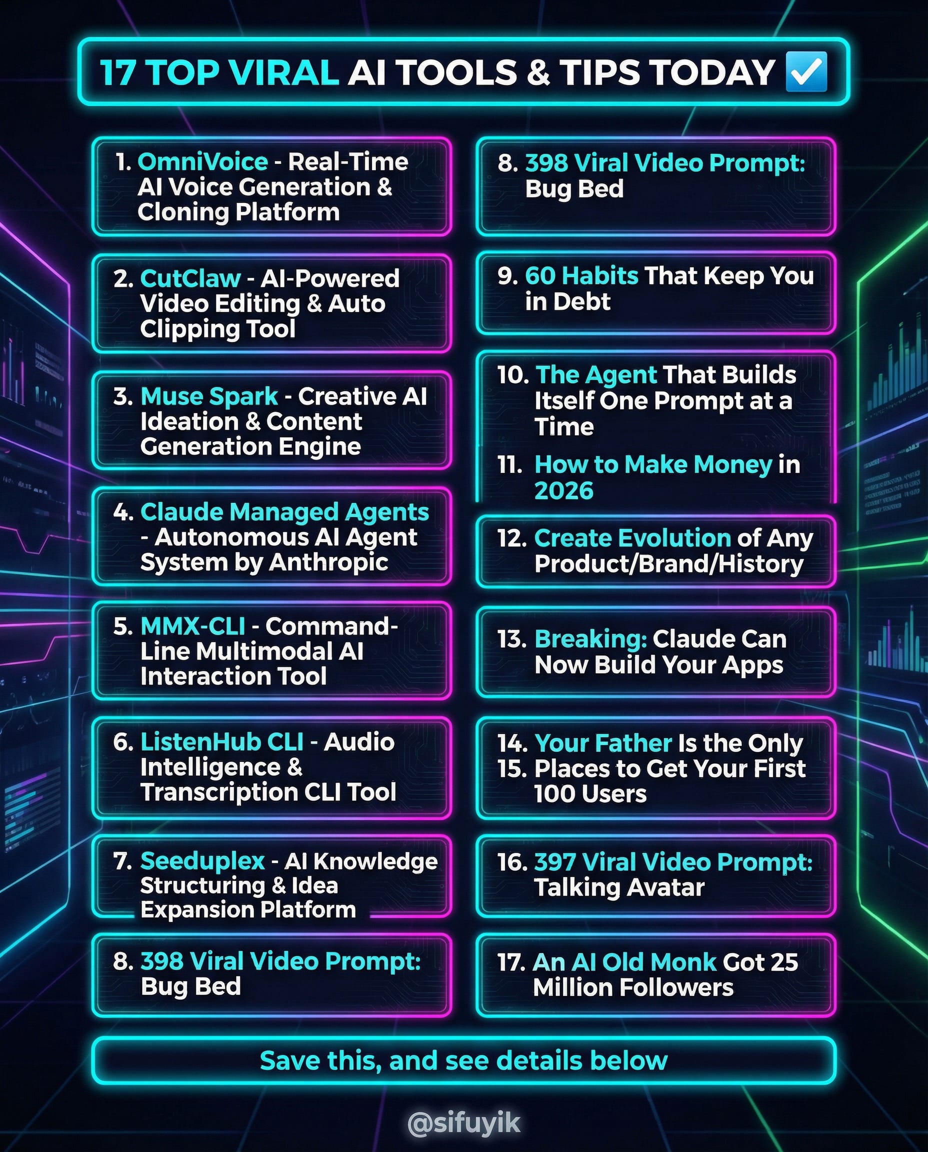17 TOP VIRAL AI TOOLS & TIPS TODAY ( 9 APRIL 2026)