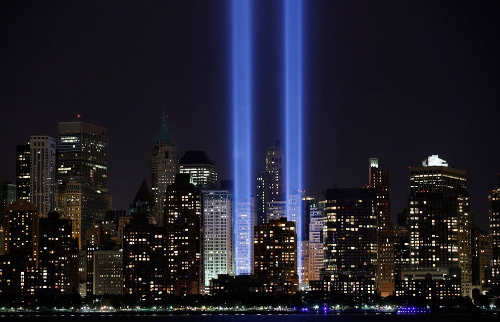 World Trade Center 9/11/01 attack memorial photo
