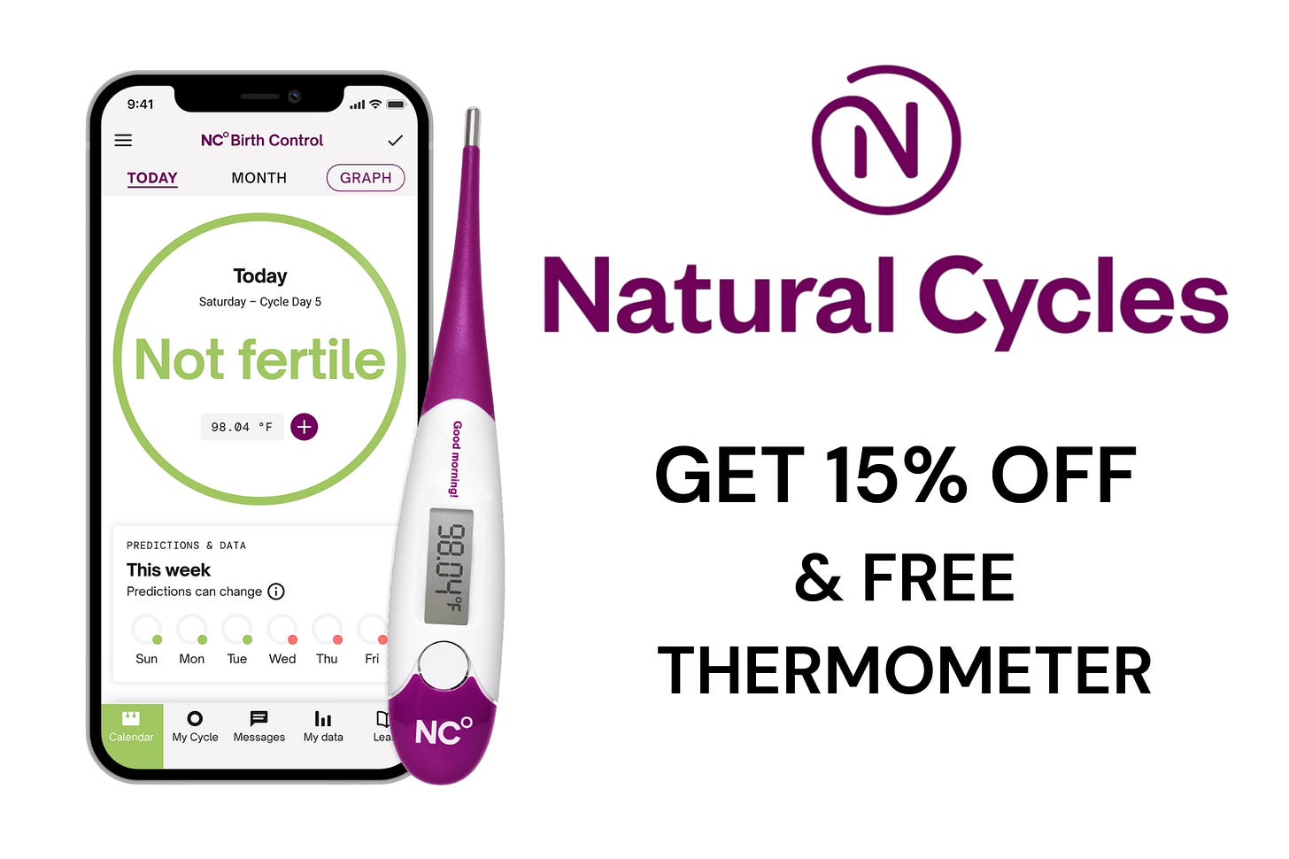 Natural cycles discount code promo image