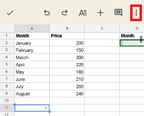 Click the three-dot menu