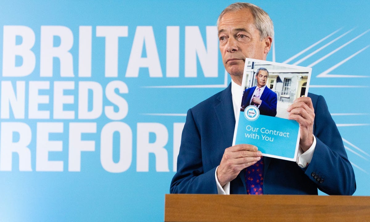 Farage unveils Reform UK's £140bn pledges that economists say 'do not add up' | Reform UK | The Guardian Farage unveils Reform UK's £140bn pledges that economists say 'do not add up' | Reform UK | The Guardian