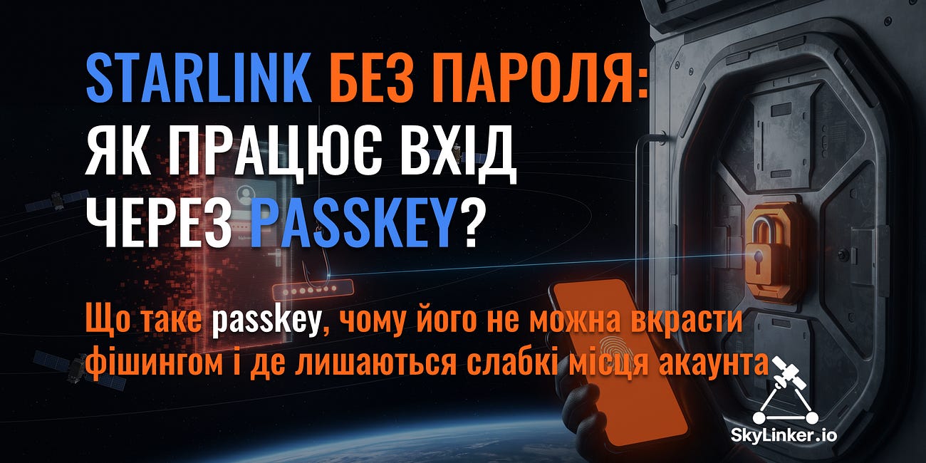 Starlink без пароля: як працює вхід через passkey