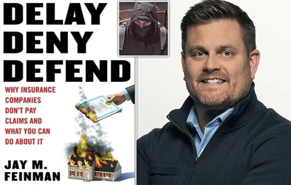 Mario Nawfal on X: "🇺🇸MURDER'S BULLETS LINKED TO SCATHING BOOK ABOUT  INSURANCE INDUSTRY The bullets used to kill UnitedHealthcare CEO Brian  Thompson carried a chilling message: “deny,” “depose,” and “defend.” These  words