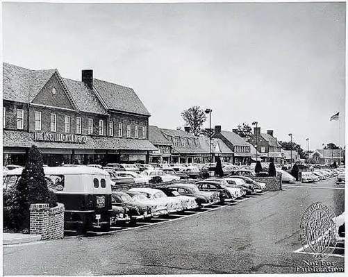 Baltimore - Edmondson Village (1950s) Baltimore's Edmondson Village in the  1950s reflects a growing postwar suburban-style shopping district that  served West Baltimore communities during a period of rapid residential  expansion. The shopping