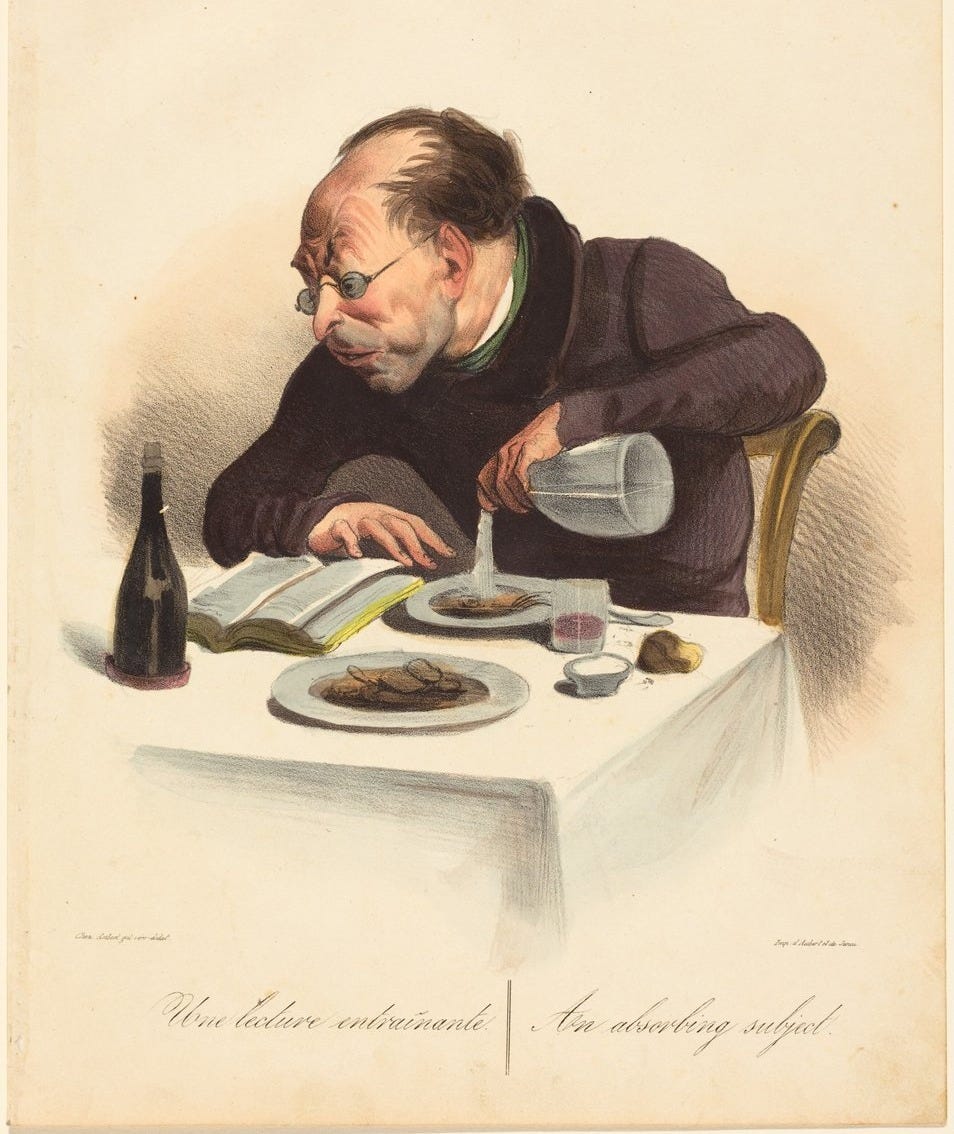 A gripping reading by Honoré Daumier