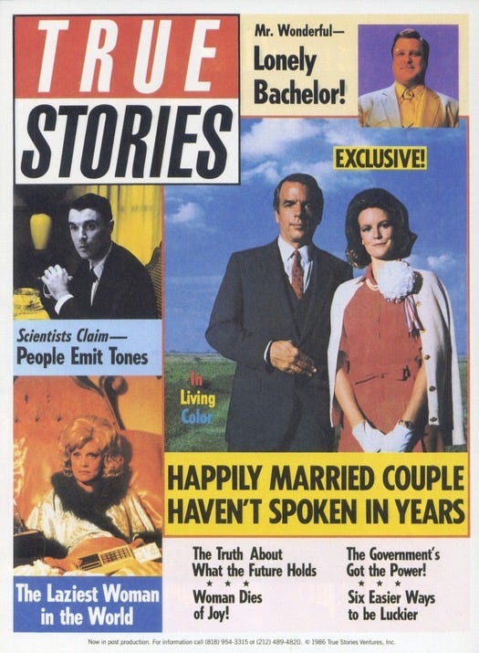 TRUE STORIES (1986) - Comic Book and Movie Reviews