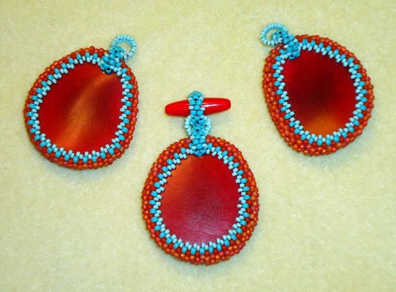 peyote stitch tagua bead pendant bails cabachon earrings etsy bead embroidery peyote stitch tagua bead pendant bails cabachon earrings etsy bead embroidery