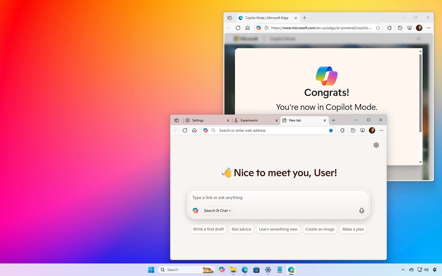 Copilot Mode in Edge