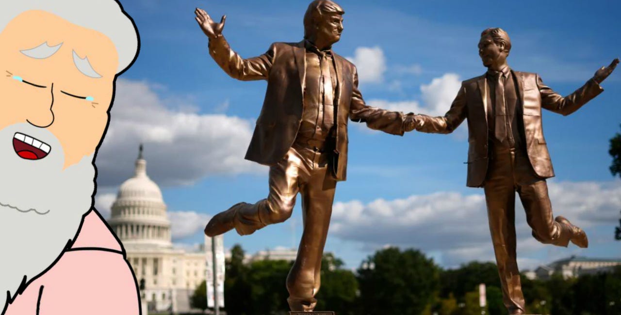 SMITE! White House Melts Down Over Return Of The Trump-Epstein Statue