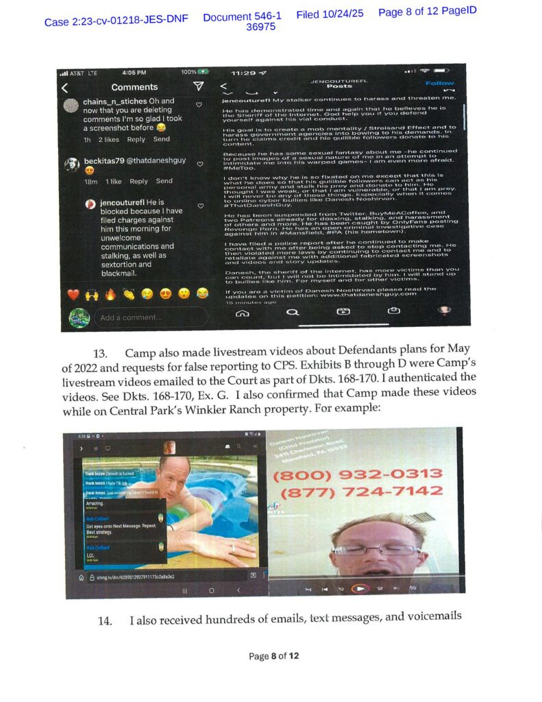 Danesh Dishonest Affidavit 8