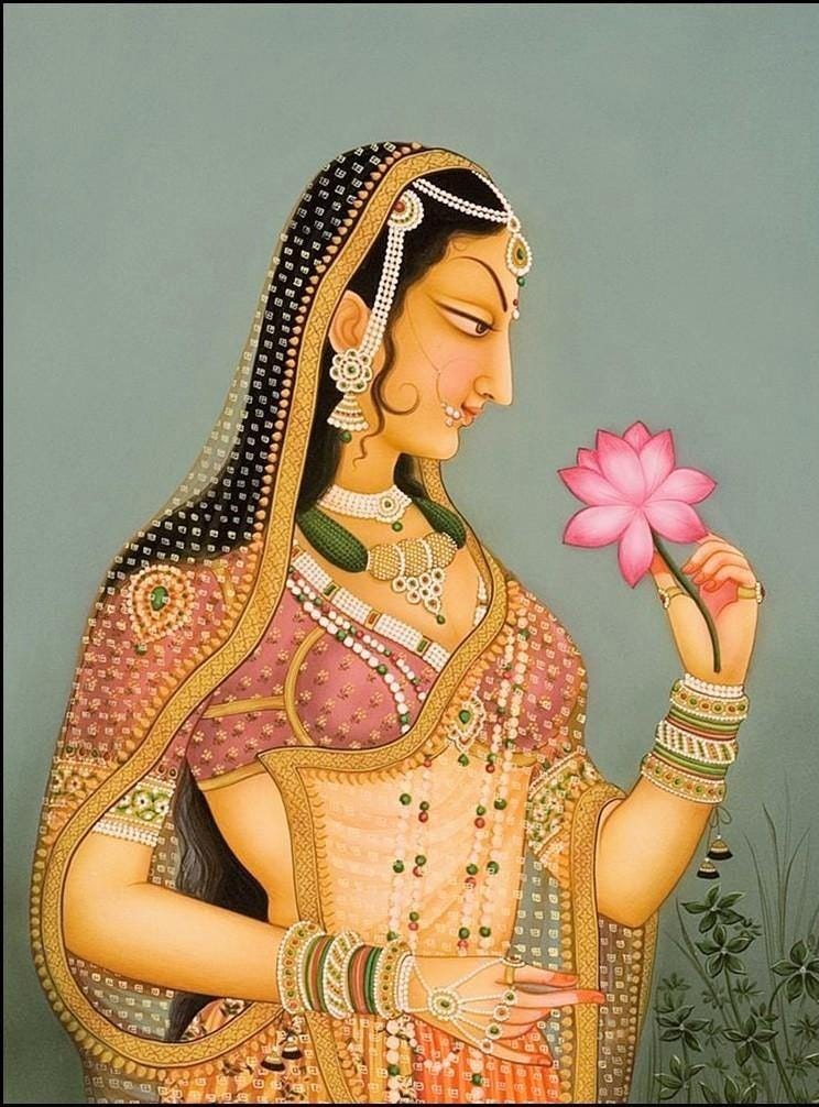 Lady with Lotus - Bani Thani | Rajasthani Painting | Indian Traditional Art | Buy painting Online | Harmony Arts | Rajasthani Painting | Rajasthan art Lady with Lotus - Bani Thani | Rajasthani Painting | Indian Traditional Art | Buy painting Online | Harmony Arts | Rajasthani Painting | Rajasthan art