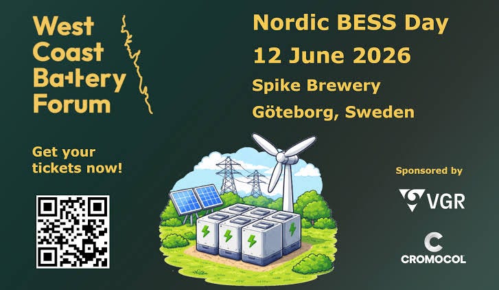 West Coast Battery Forum – Networking, learning and fun for battery professionals Western Sweden West Coast Battery Forum – Networking, learning and fun for battery professionals Western Sweden