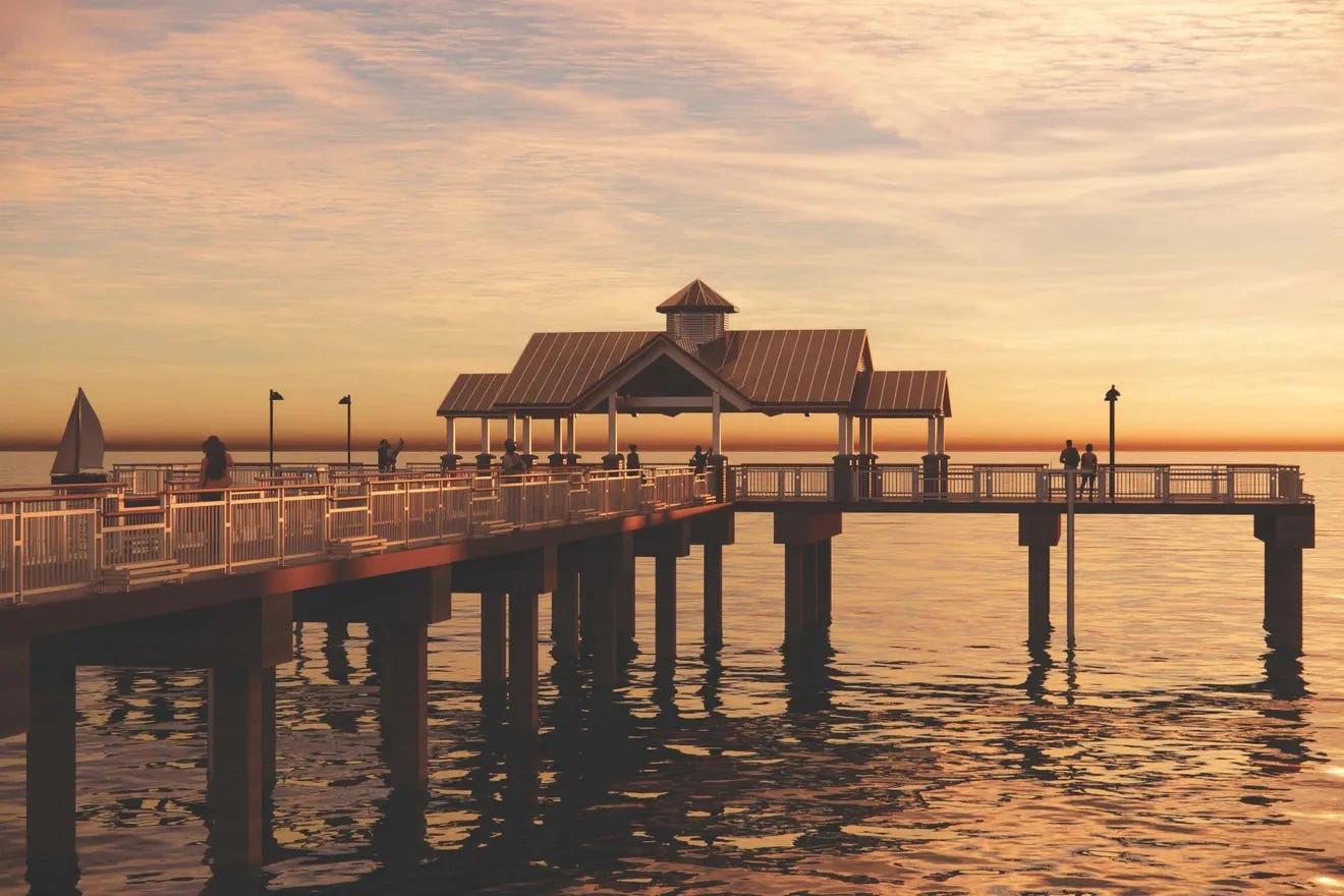 Pier Pressure With Pictures: Fort Myers Beach rebuild reaches 100% design completion. A 1,000-foot, $17.1M landmark will rise by August 2027.