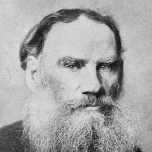 Black-and-white photograph of famous Russian author Leo Tolstoy, who wrote the fantasy story "Iván the Fool."