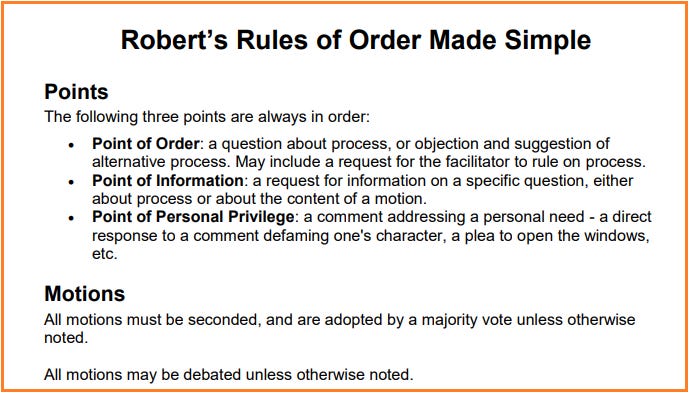 In parliamentary procedure, typically under Robert's Rules of Order, an amended motion must be voted on before the original motion (as amended) is considered. Learn more.