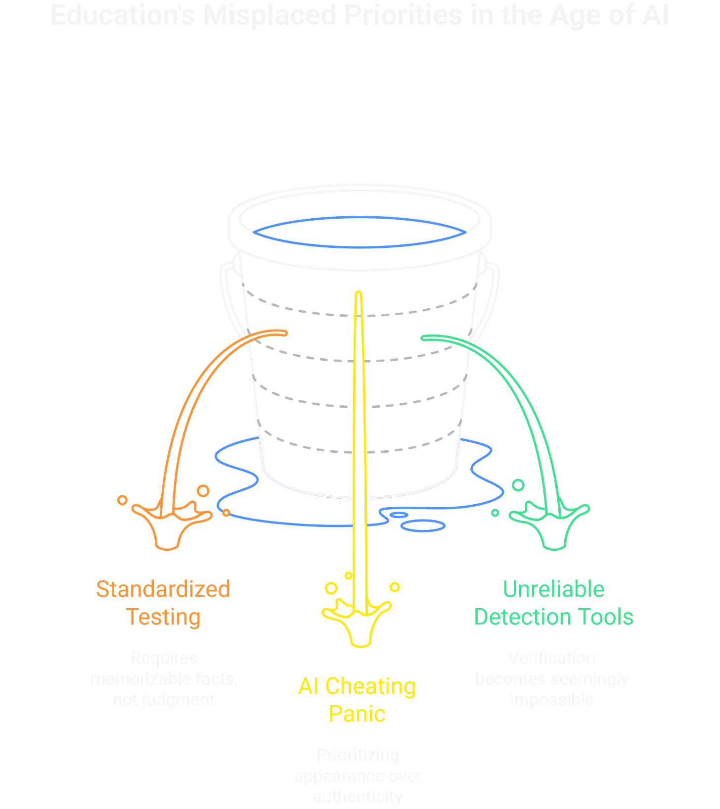 Schools optimized for test performance when they should have been teaching judgment and reality-checking.