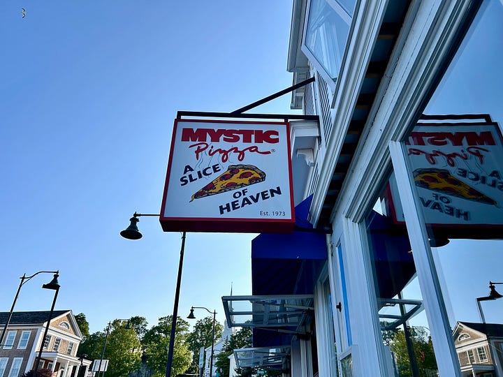 sign, table, napkins, food