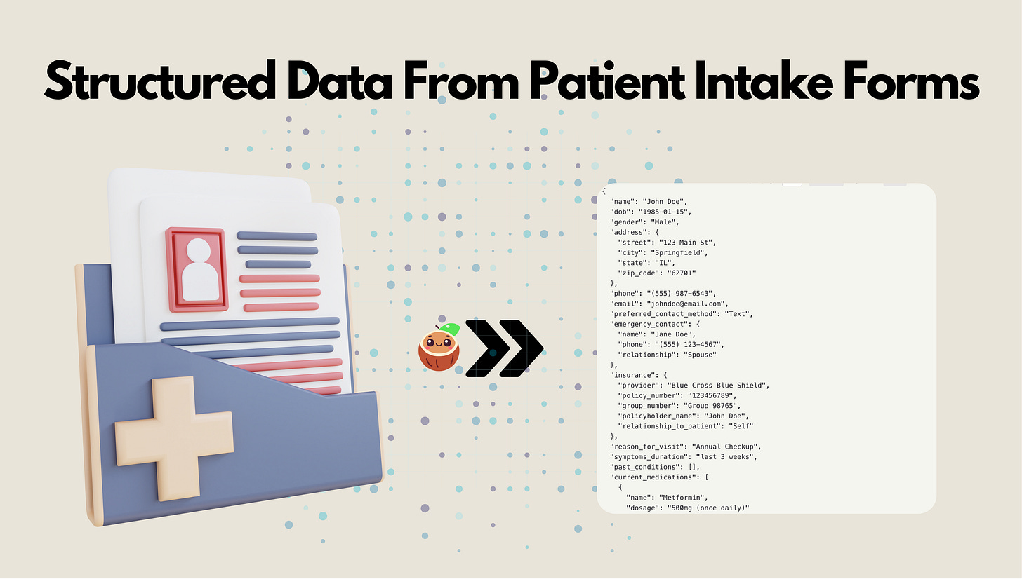 Patient Intake Form Extraction with LLM