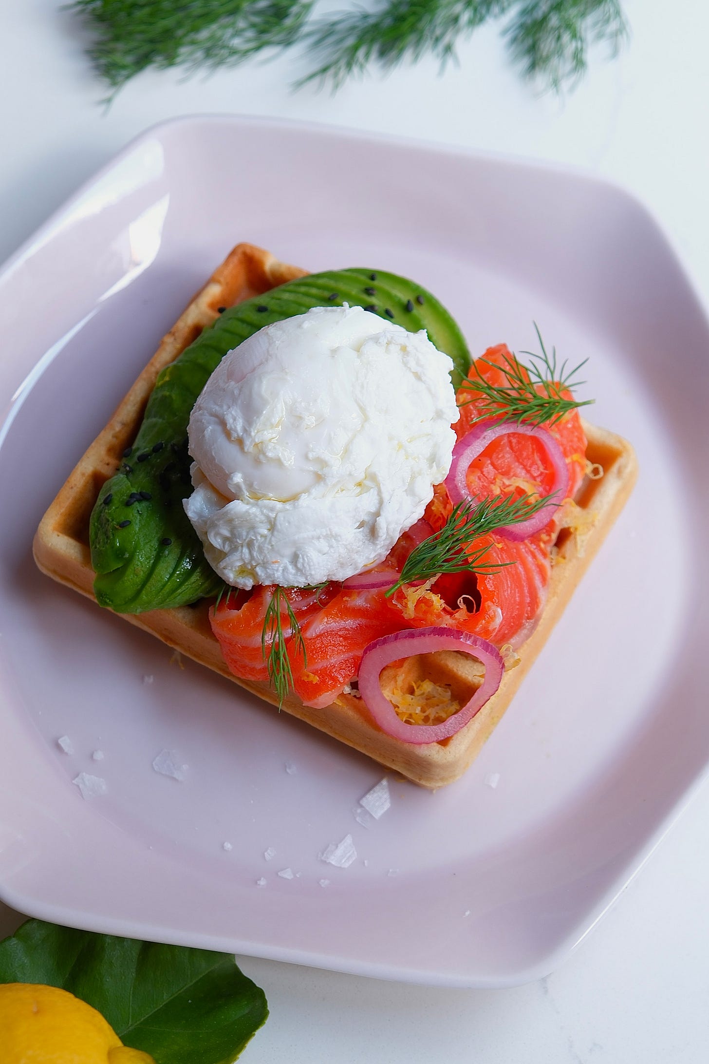 High-Protein Savory Oat Waffles