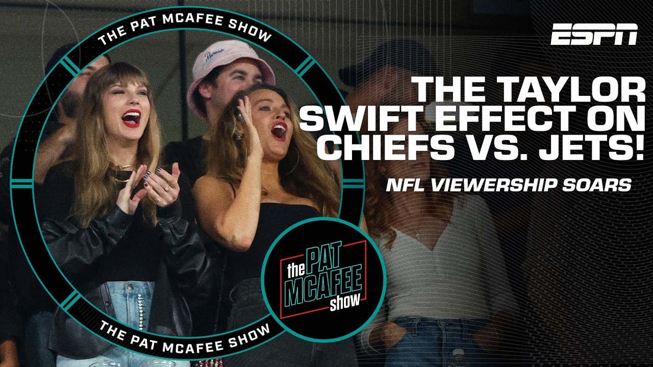 The Taylor Swift effect had NFL viewership soaring on Sunday Night Football  📈 | The Pat McAfee Show - YouTube