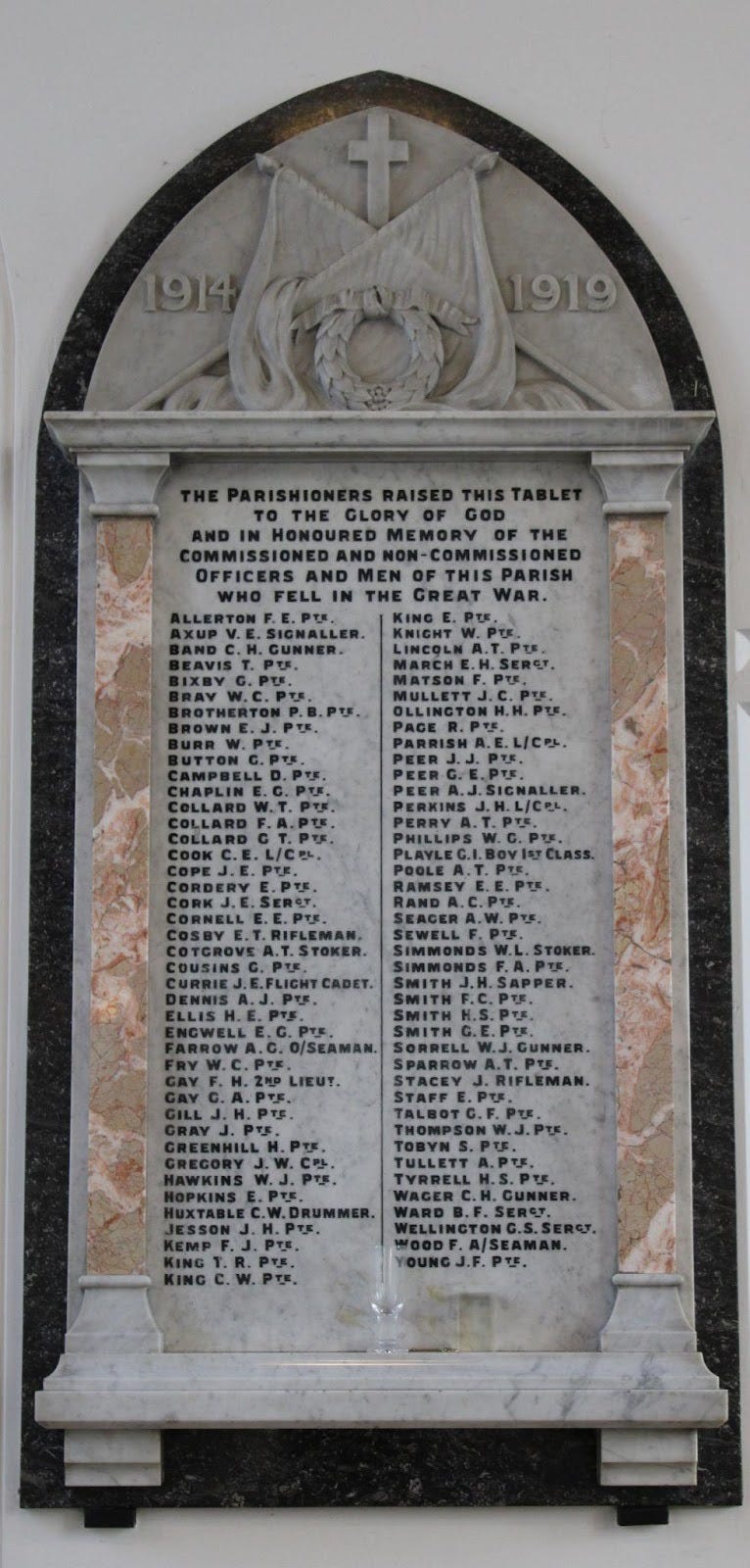 Memorial at the Saint Peter and Saint Paul Church, Dagenham