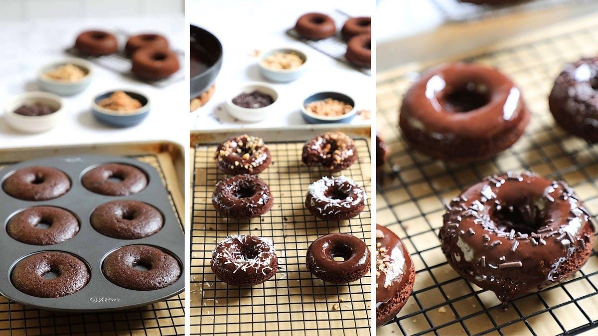 Baked Chocolate Donuts - Entertaining with Beth